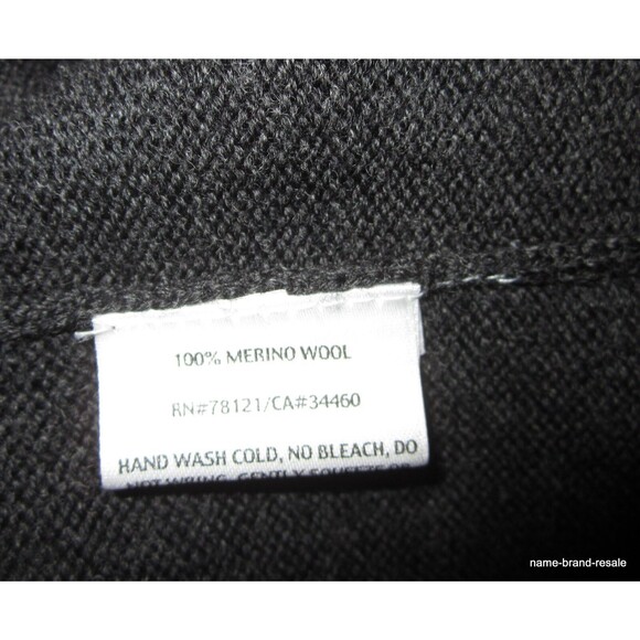 EILEEN FISHER Womens Petites PP Gray Tunic Turtleneck Sweater 100% Merino Wool - Picture 3 of 3